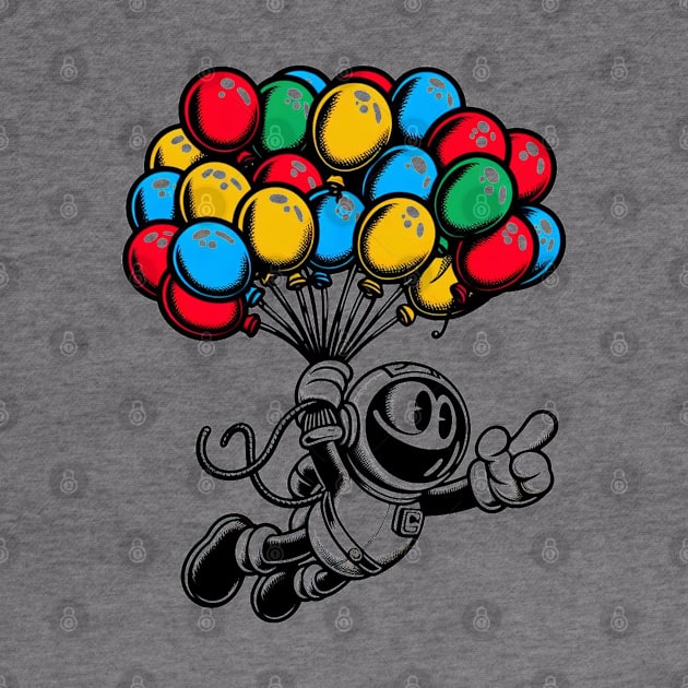 Colorful Air Balloons Astronaut by ArtisanEcho